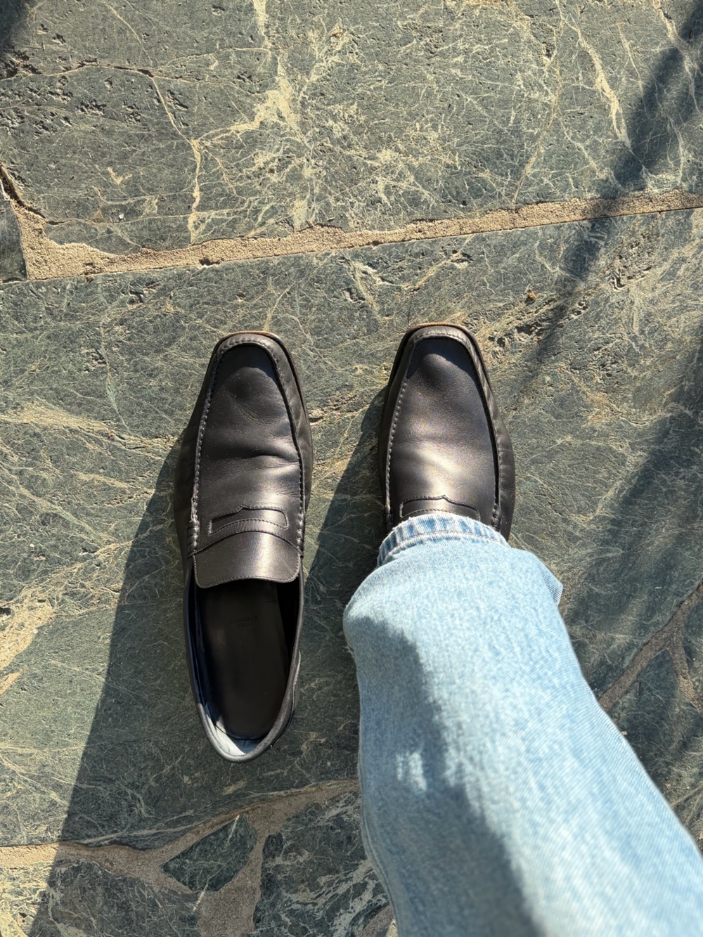 Bally Black Leather Penny Loafers